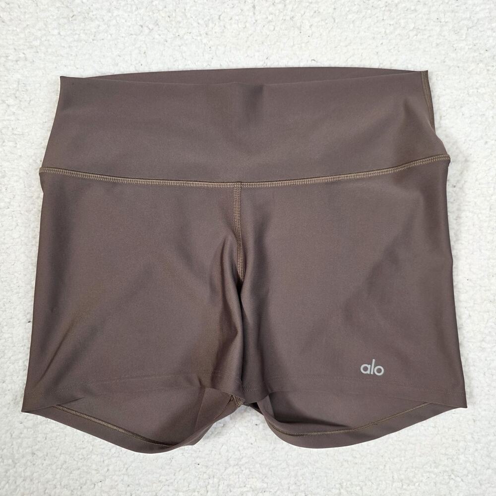 Alo Yoga Airlift Energy Shorts Espresso Chocolate Brown Large
